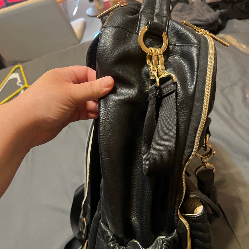 Itzy Ritzy Black Backpack with Tassel - Picture 7 of 12